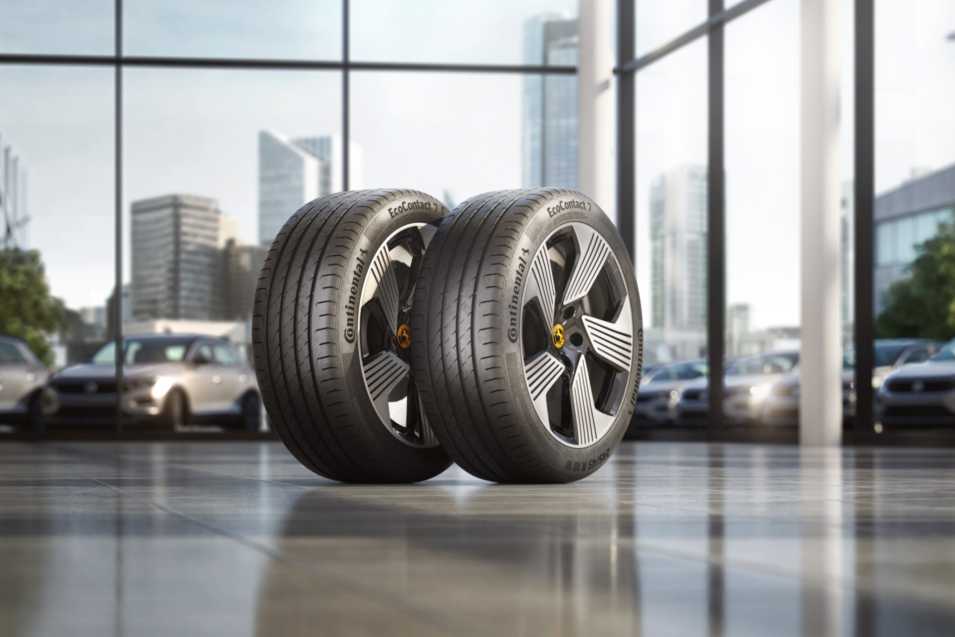 Two Continental EcoContact 7 summer tyres approved for the Volkswagen ID. Polo